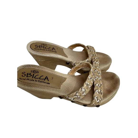Sbicca Womens Handmade California Wedge Sandals Size 7 - Picture 3 of 6